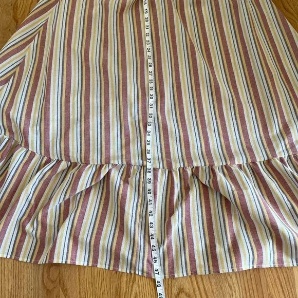 SHEIN VCAY Cutout Detail Striped Ruffle Hem Halter Dress Multicolor Size XS - Picture 9 of 12